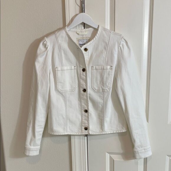 NWT Tommy Bahama Crop Denim Jacket - Picture 3 of 5